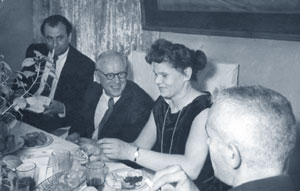 Слева направо: Венгеров Владимир Иванович, Шишкин Илья Захарович, Ширшова Юлия Николаевна. 1957 г.