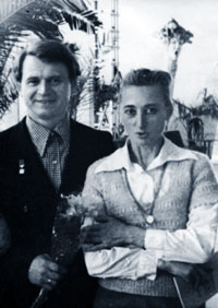Инна Назарова с актером Сергеем Никоненко. Челябинск, 1983 г.